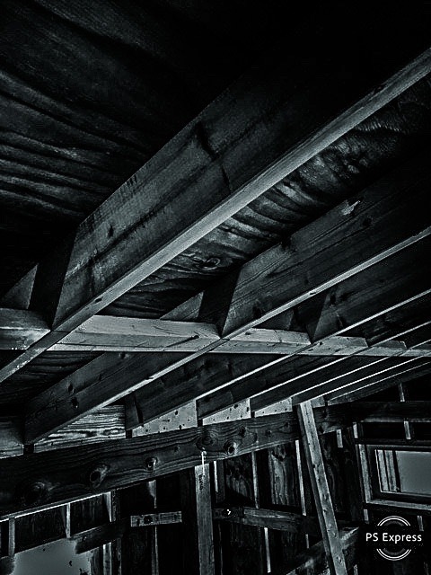 屋根構造垂木 206材 状況 ビンテージ風加工